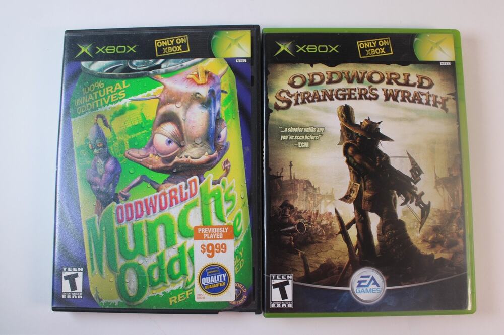 2 Games: Oddworld: Munch's Oddysee + Strangers Wrath (Microsoft Xbox) Complete